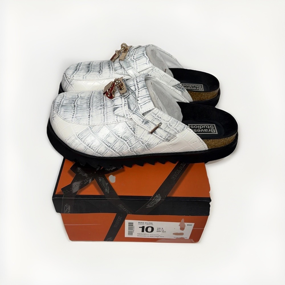 Bravest BAG CLOG designer limited WHITE mens 10 EU 43 NEW YORK BRAND NEW in BOX